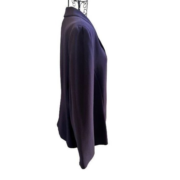 JONES NEW YORK Essentials Navy 3-Button Jacket With Hidden Pockets SZ 14 - Picture 3 of 8